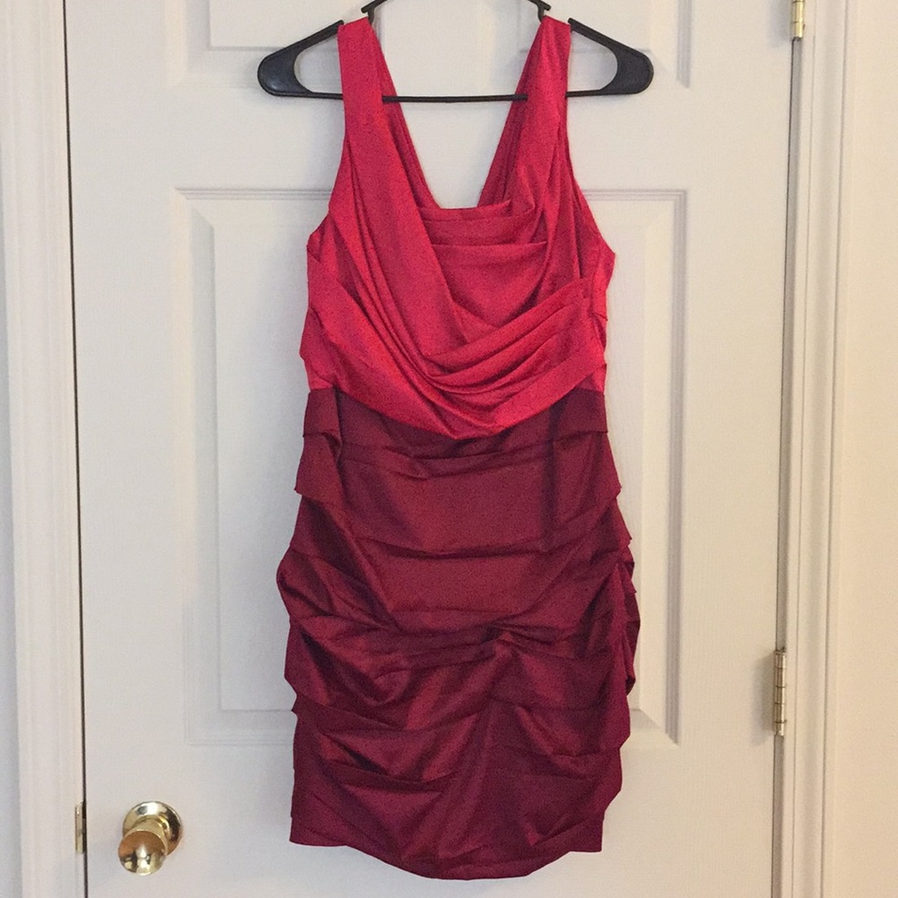 Dual Colored Ruffled Dress